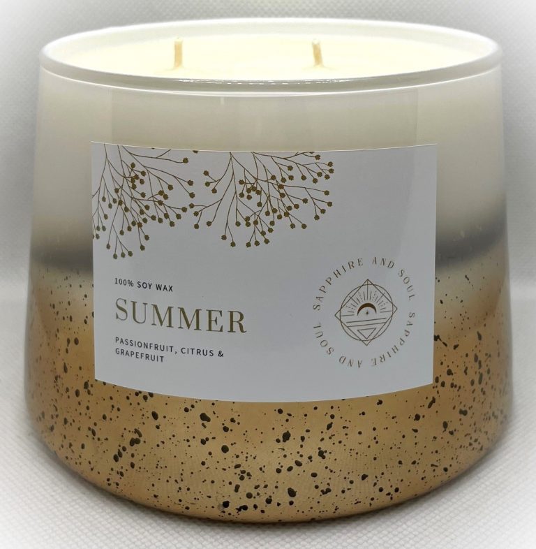 Extra Large Scented Candles - Gold by Sapphire and Soul